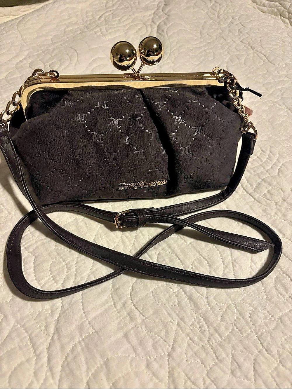 Juicy Couture Keep it Classy Frame Crossbody in Chocolate